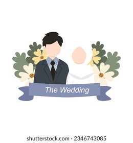Wedding illustratio vector icon asset element