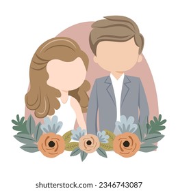 Elemento de elemento de icono de vector de ilustración de casamiento