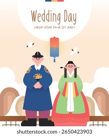 ilustração do casamento da noiva e do noivo