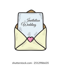 Wedding Illustration Colored - Invitation