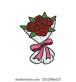 Wedding Illustration Colored - Rose