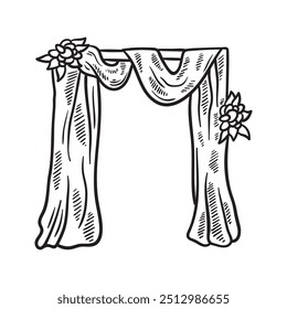 Wedding Illustration Colorless - Decoration 3