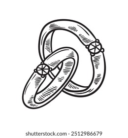 Wedding Illustration Colorless - Rings