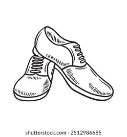 Wedding Illustration Colorless - Shoes 2