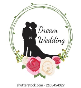 wedding illustration design suitable for wedding vector illustration