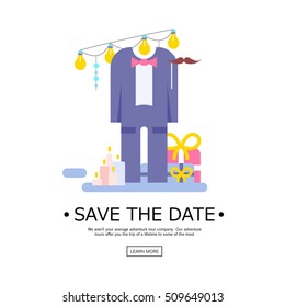 wedding illustration of invitation