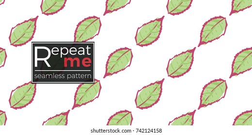 Wedding illustration, seamless pattern with flower leaf. Vector fashion backdrop in watercolor style, isolated elements on white background.