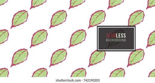Wedding illustration, seamless pattern with flower leaf. Vector fashion backdrop in watercolor style, isolated elements on white background.