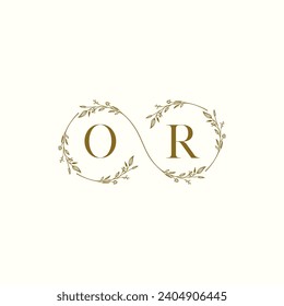 OR wedding infinity in elegant monogram with high quality professional design that will print well