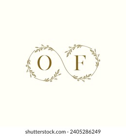 OF wedding infinity in elegant monogram with high quality professional design that will print well