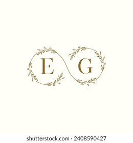 EG wedding infinity in elegant monogram with high quality professional design that will print well