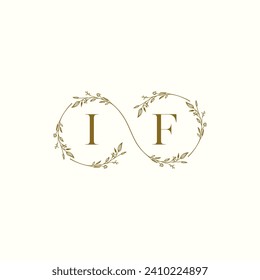 IF wedding infinity in elegant monogram with high quality professional design that will print well