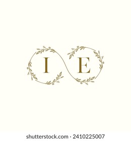 IE wedding infinity in elegant monogram with high quality professional design that will print well