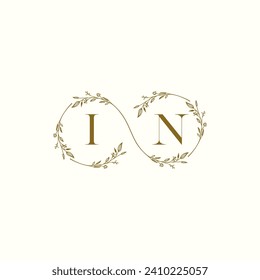 IN wedding infinity in elegant monogram with high quality professional design that will print well