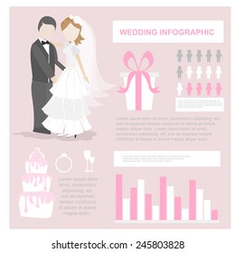 Wedding Info graphics. vector