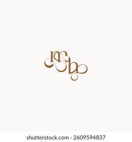 wedding initial concept caligraphic style monogram letter luxury minimalist logo design HM