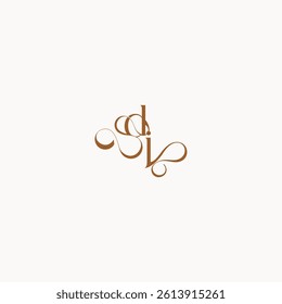 wedding initial concept caligraphic style