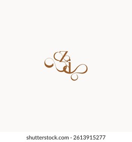 wedding initial concept caligraphic style