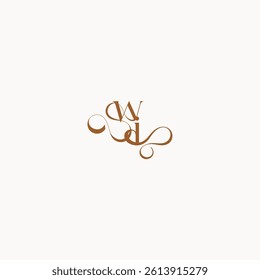wedding initial concept caligraphic style