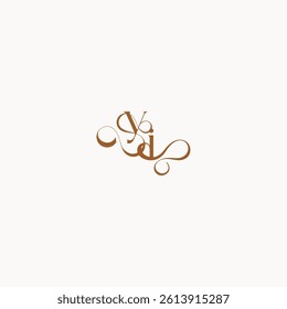 wedding initial concept caligraphic style