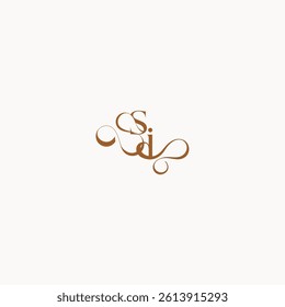 wedding initial concept caligraphic style