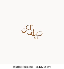 wedding initial concept caligraphic style