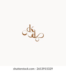 wedding initial concept caligraphic style