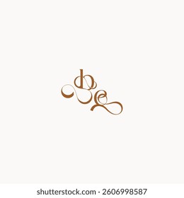 wedding initial concept EB luxury minimalist logo design caligraphic style monogram letter