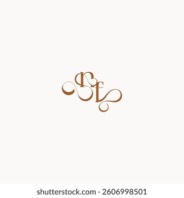 wedding initial concept FN luxury minimalist logo design caligraphic style monogram letter