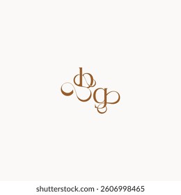 wedding initial concept GB luxury minimalist logo design caligraphic style monogram letter