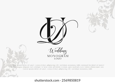 Wedding initial DU and UD monogram logo