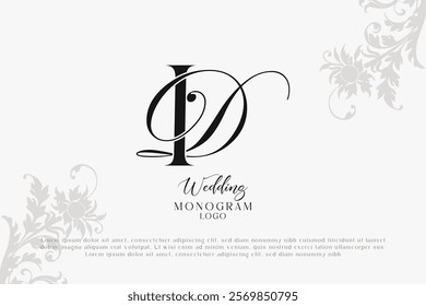 Wedding initial ID and DI monogram logo