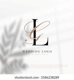 Wedding Initial Letter Logo Design GL, LG