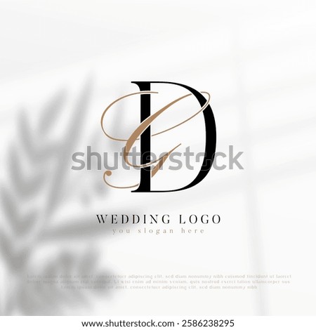 Wedding Initial Letter Logo Design GD, DG