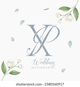 Wedding Initial Letter PX XP Monogram Logo