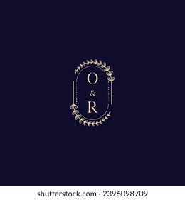 OR wedding initial logo in high quality professional design that will print well across any print media