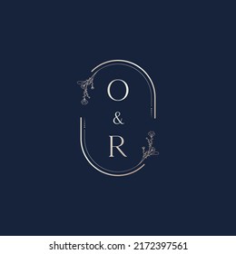 OR wedding initial logo letters in high quality professional design that will print well across any print media