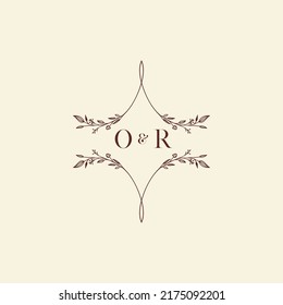 OR wedding initial logo letters in high quality professional design that will print well across any print media