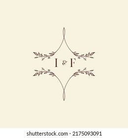 IF wedding initial logo letters in high quality professional design that will print well across any print media