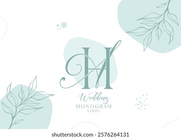 Wedding Initial Modern AH HA Monogram Logo