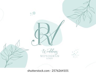 Wedding Initial Modern RA AR Monogram Logo