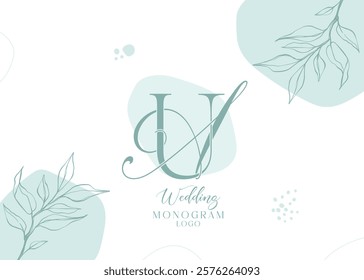 Wedding Initial Modern UA AU Monogram Logo