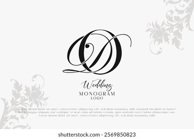 Wedding initial OD and DO monogram logo