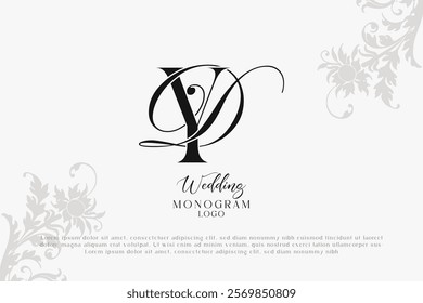 Wedding initial YD and DY monogram logo