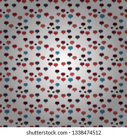 Wedding and invatation card concept. Seamless Love doodle romantic background vector with hearts. Drawing in sketch style on white, red and black colors. Wrapping paper. Valentine':s day. Vector.