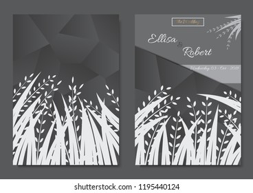 Wedding Invitaion Template With Floral Pattern