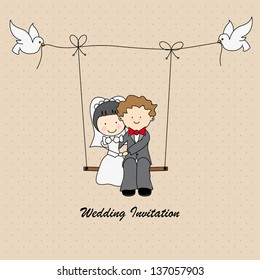 Wedding Invitation Templates, Design Wedding Invites: Cartoon Wedding