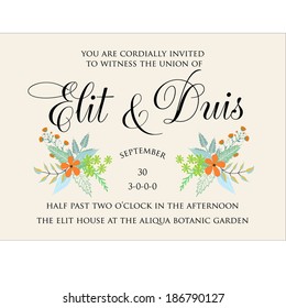 Wedding invitation