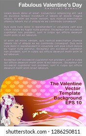 Wedding Invitation Abstract background of Valentine's Day. Background Sweet Love Template with copy space for the banner. Vector and Illustration, EPS 10
