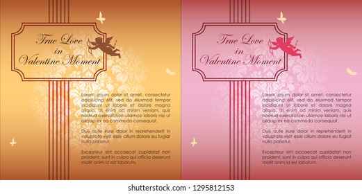 Wedding Invitation Abstract background of Valentine's Day. Background Sweet Love Template with copy space for the banner. Vector and Illustration, EPS 10